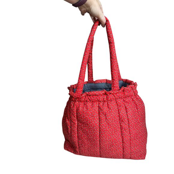 Holdings Vintage Red Quilted Tote Bag – Made in Marblehead, MA - Cottagecore - Picture 2 of 7